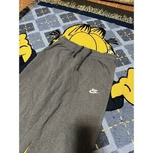Y2K Baggy Nike Grey Joggers Small Swoosh Spellout